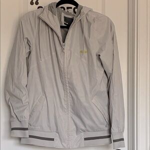 Oakley Light Gray Hooded Windbreaker